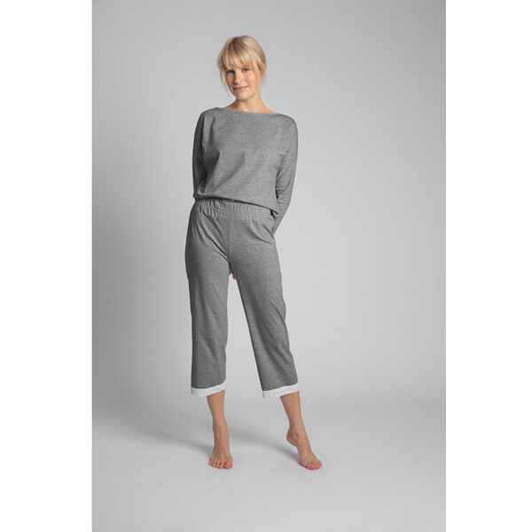 LaLupa Spodnie piżamowe LA041 Szary Comfortable Fit