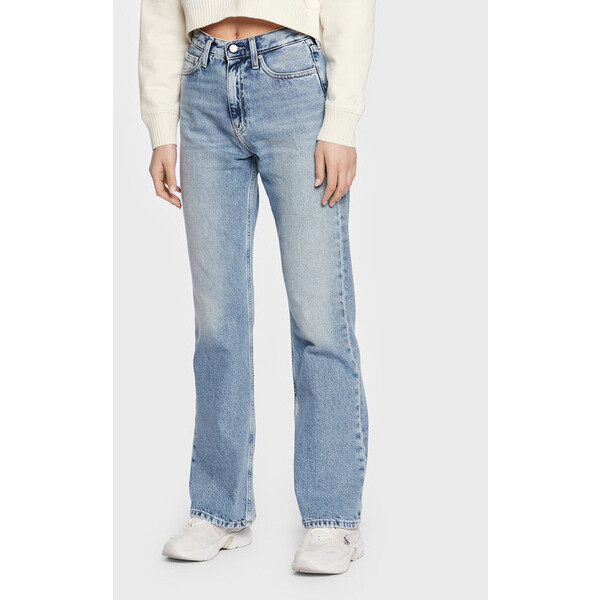Calvin Klein Jeans Jeansy J20J220855 Niebieski Bootcut Fit