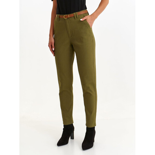 Top Secret Spodnie materiałowe SSP4321ZI Zielony Regular Fit