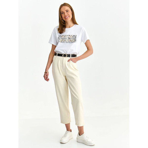 Top Secret Spodnie materiałowe SSP4304BI Biały Regular Fit