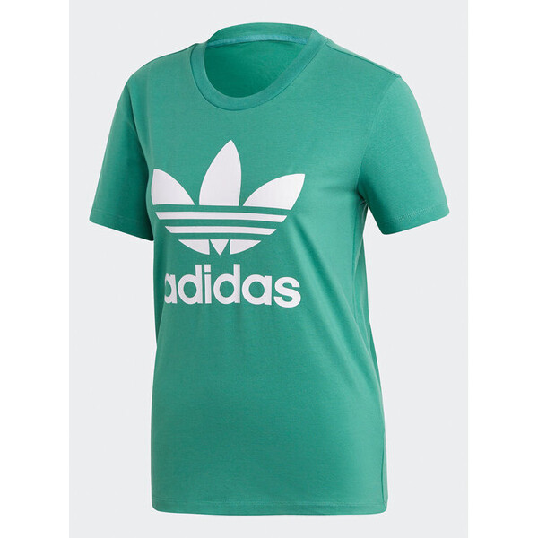 adidas T-Shirt Trefoil T-Shirt FM3300 Zielony Regular Fit