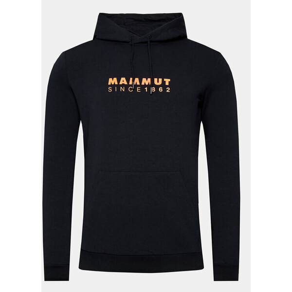 Mammut Bluza Ml Hoody Logo 1014-04671-00520-115 Czarny Regular Fit