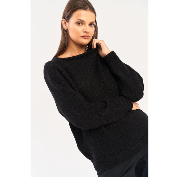 lemoniade Sweter LS422 Czarny Comfort Fit
