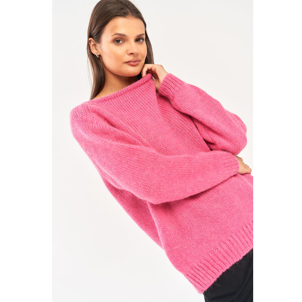 lemoniade Sweter LS422 Różowy Comfort Fit