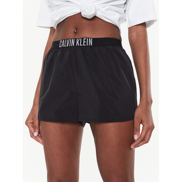 Calvin Klein Swimwear Szorty sportowe KW0KW02107 Czarny Regular Fit