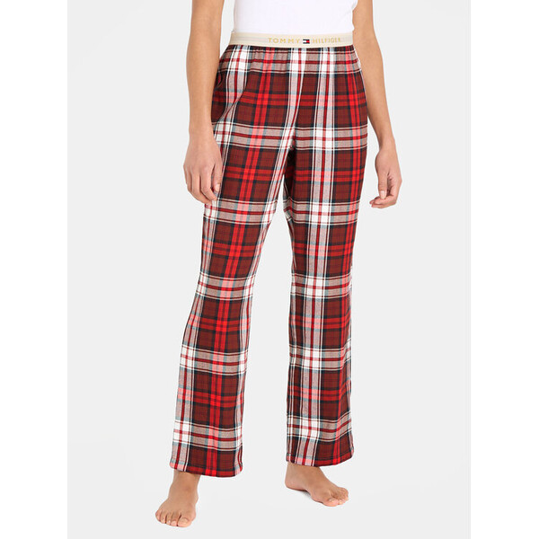 Tommy Hilfiger Spodnie piżamowe UW0UW03960 Czerwony Regular Fit