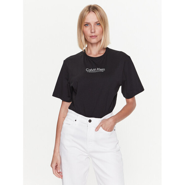 Calvin Klein T-Shirt Coordinates Logo Graphic K20K204996 Czarny Regular Fit