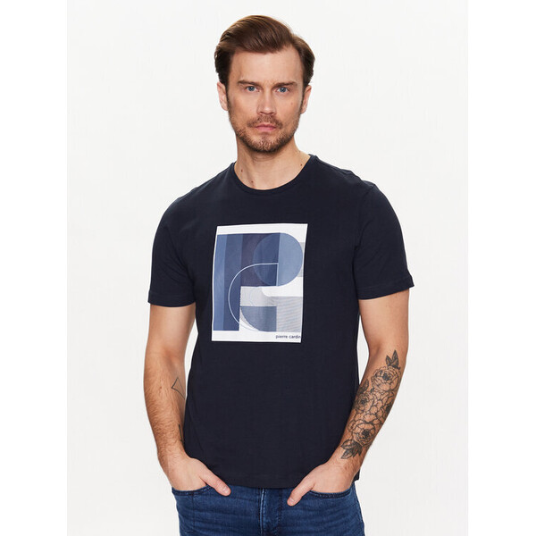 Pierre Cardin T-Shirt C5 20820/000/2060 Granatowy Regular Fit