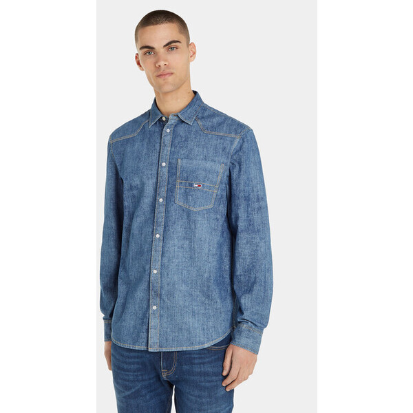 Tommy Jeans Koszula jeansowa Western DM0DM16609 Niebieski Relaxed Fit