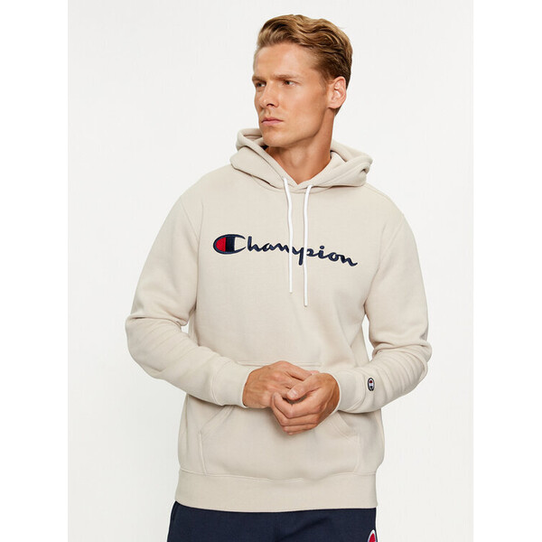 Champion Bluza Hooded Sweatshirt 219203 Szary Comfort Fit