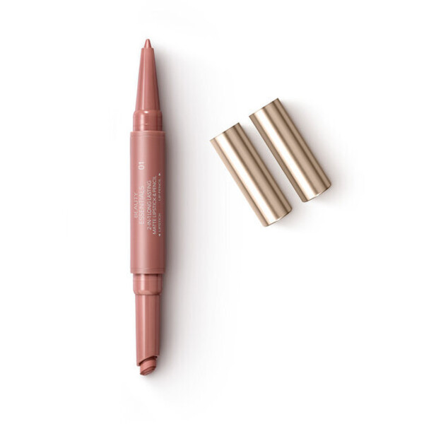 KIKO Milano Beauty Essentials 2-In-1 Long Lasting Matte Lipstick &amp; Pencil Pomadka 01 Delicate Rose