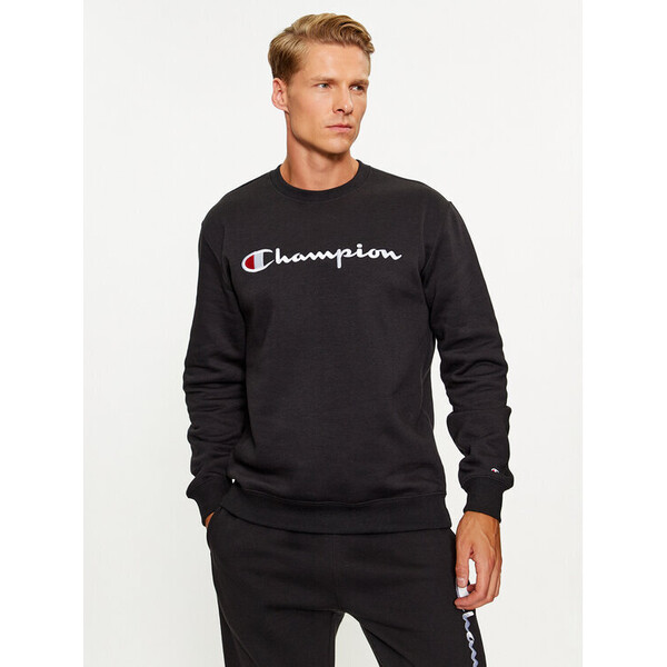 Champion Bluza Crewneck Sweatshirt 219204 Czarny Comfort Fit