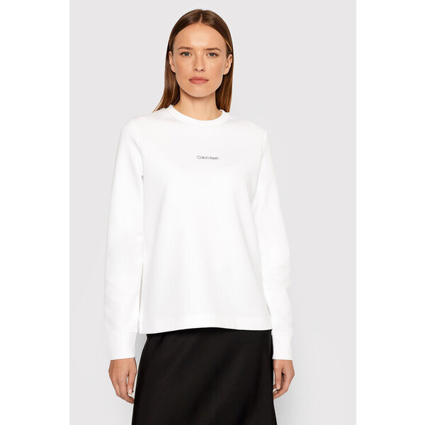 Calvin Klein Bluza Mini K20K203001 Biały Regular Fit