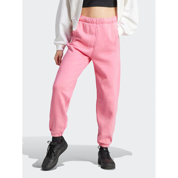 adidas Spodnie dresowe ALL SZN Fleece Washed IK4257 Różowy Loose Fit