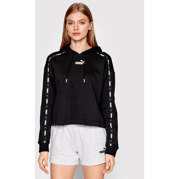 Puma Bluza Power Cropped 848431 Czarny Relaxed Fit