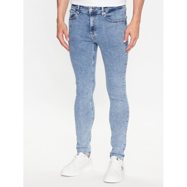 Calvin Klein Jeans Jeansy J30J323352 Niebieski Super Skinny Fit