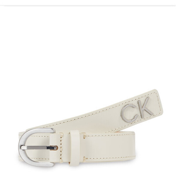 Calvin Klein Pasek Damski Re-Lock Rnd Bckl Blt W/Tip K60K611103 Écru