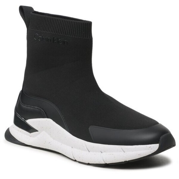 Calvin Klein Sneakersy Sock Boot HW0HW01589 Czarny