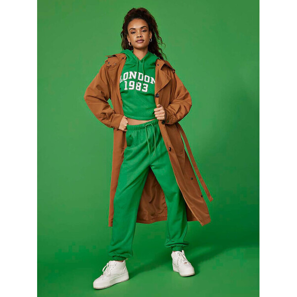 ONLY Spodnie dresowe Toddy 15311686 Zielony Regular Fit