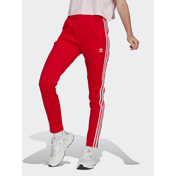 adidas Spodnie dresowe Adicolor SST Tracksuit Bottoms IB5917 Czerwony Slim Fit