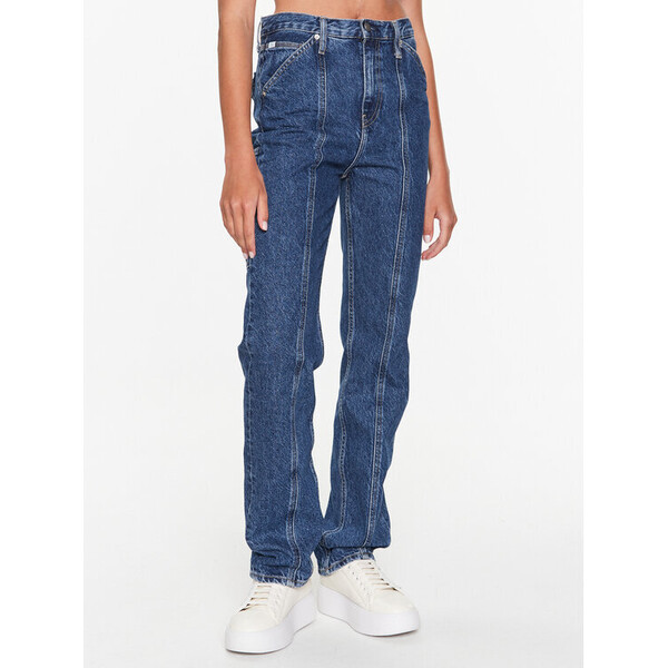 Calvin Klein Jeans Jeansy J20J220634 Niebieski Straight Fit