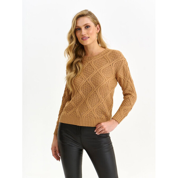 Top Secret Sweter SSW3603BE Beżowy Loose Fit