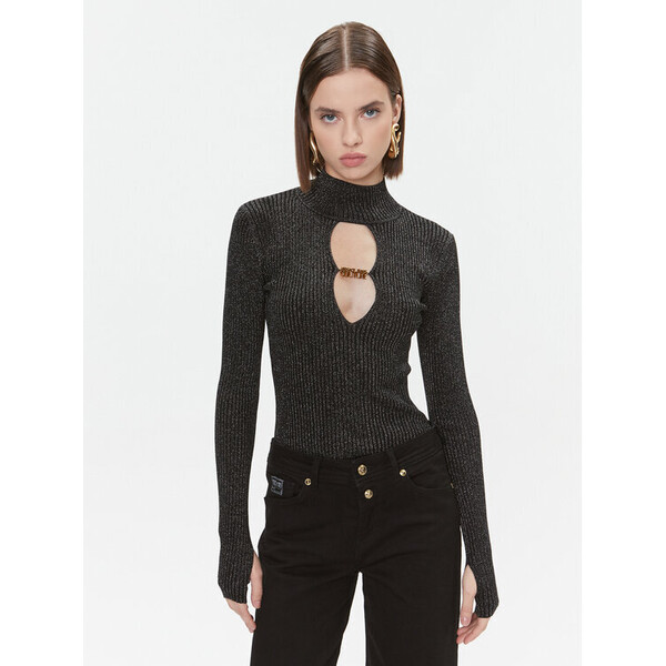 Versace Jeans Couture Bluzka 75HAFM48 Czarny Slim Fit