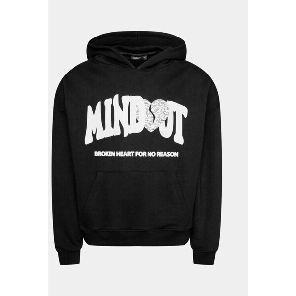 Mindout Bluza Broken Heart Czarny Boxy Fit