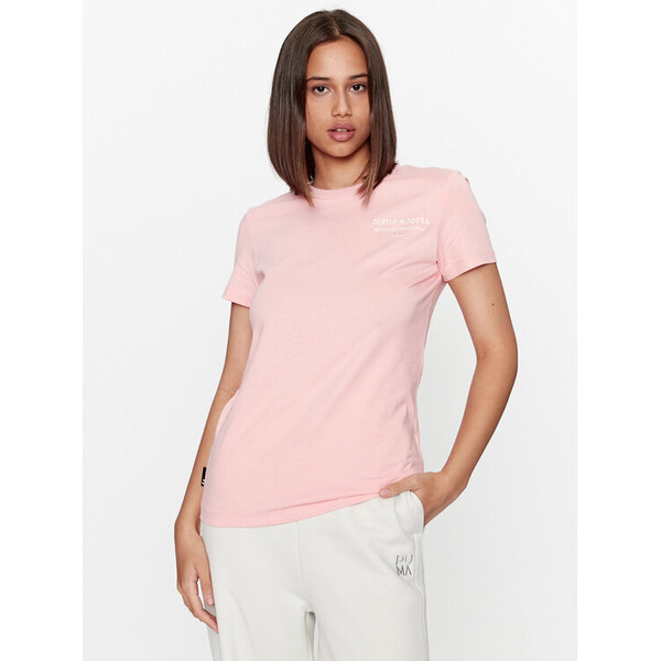T-Shirt Puma Team Graphic 621437 Różowy Regular Fit