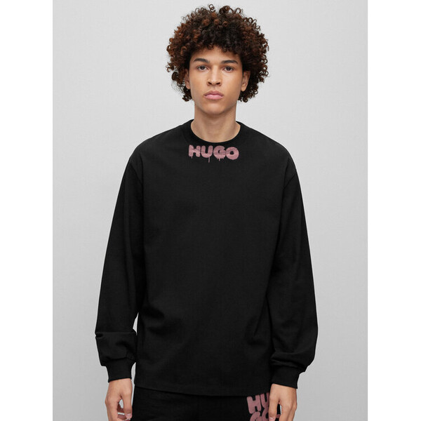 Hugo Bluza 50487541 Czarny Oversize