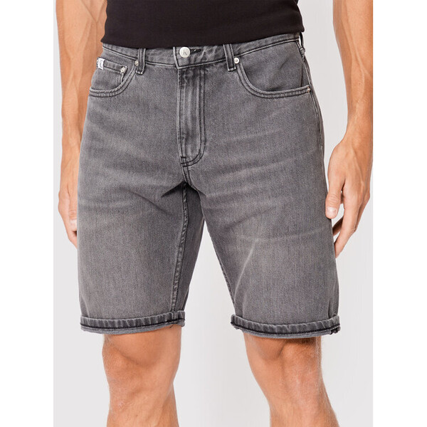 Calvin Klein Jeans Szorty jeansowe J30J320532 Szary Regular Fit
