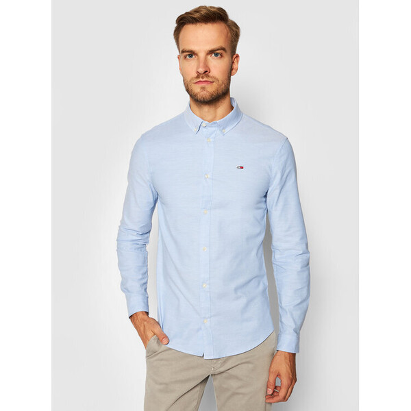 Tommy Jeans Koszula Stretch Oxford DM0DM09594 Niebieski Slim Fit