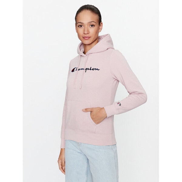 Champion Bluza Hooded Sweatshirt 116579 Różowy Regular Fit
