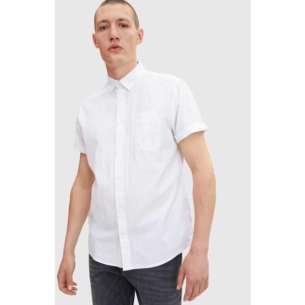 Tom Tailor Koszula 1031706 Biały Regular Fit