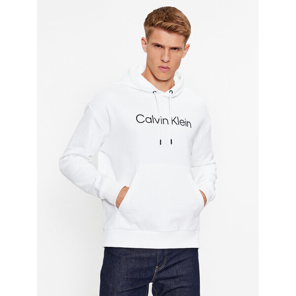 Calvin Klein Bluza Hero K10K111345 Biały Regular Fit