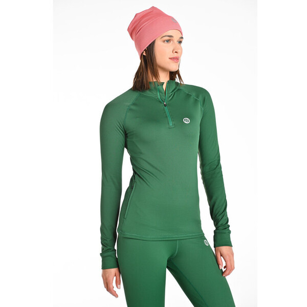 Nessi Sportswear Bluza techniczna BUW0201 Zielony Regular Fit