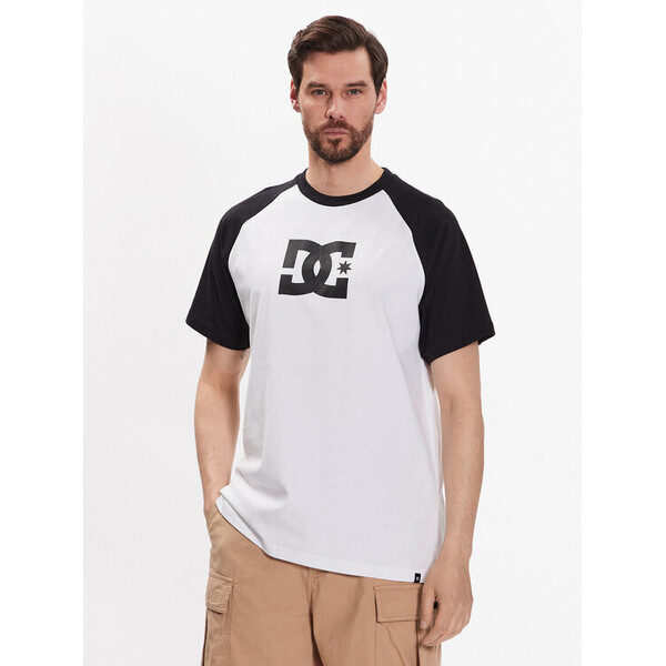 DC T-Shirt ADYZT04998 Biały Regular Fit