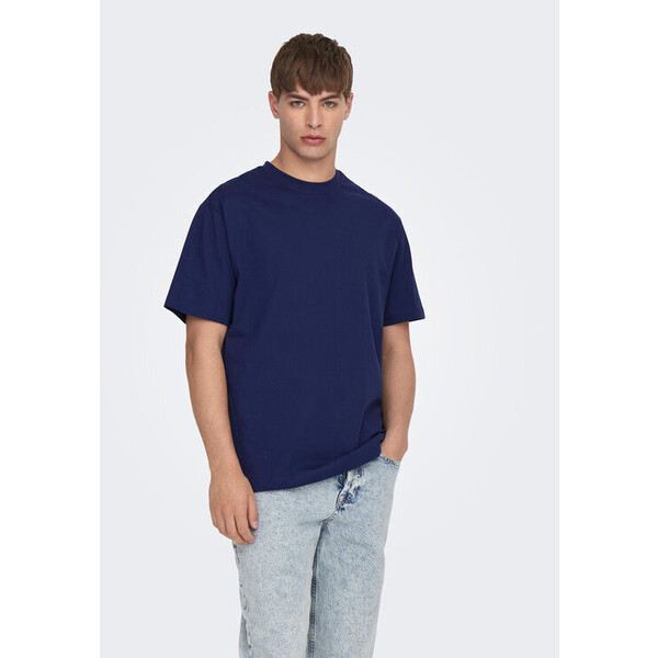 Only & Sons T-Shirt 22022532 Granatowy Relaxed Fit