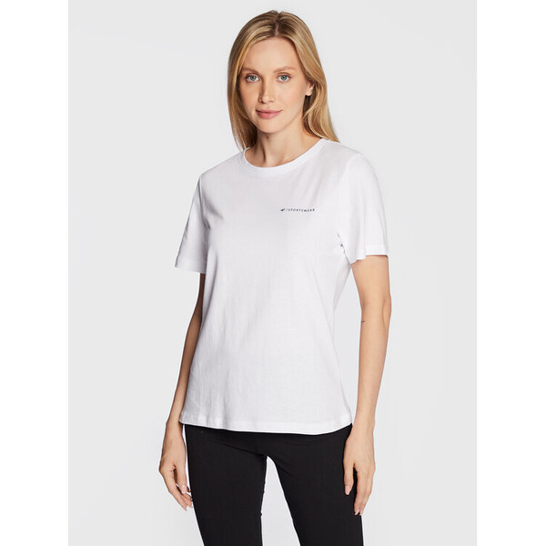 4F T-Shirt H4Z22-TSD025 Biały Regular Fit