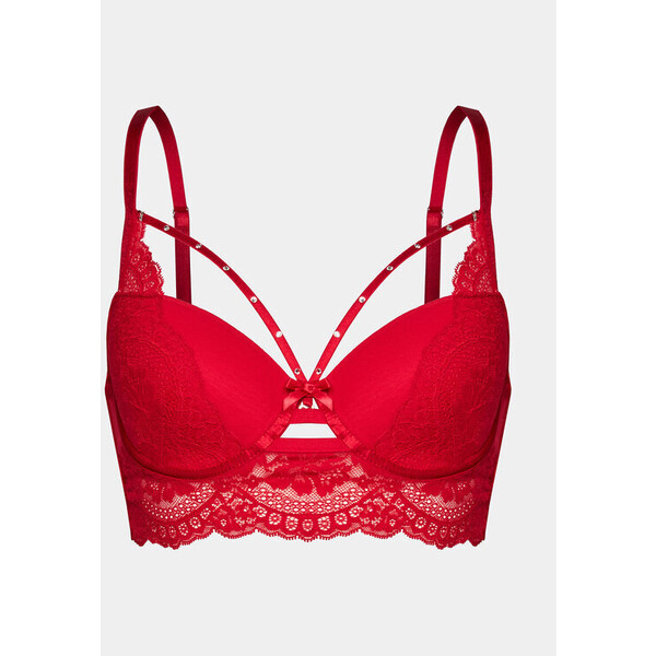 Hunkemöller Biustonosz bardotka Mariah Pd Ll 203558 Czerwony