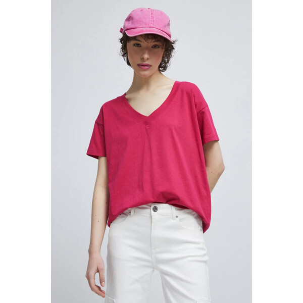 Medicine T-shirt bawełniany damski kolor różowy