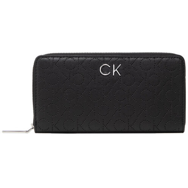 Calvin Klein Duży Portfel Damski Re-Lock Slim Z/A Wallet Lg Perf K60K609485 Czarny