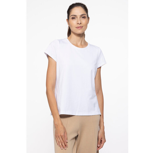 Deni Cler Milano T-Shirt T-DC-T255-C5-10-10-1 Biały Regular Fit