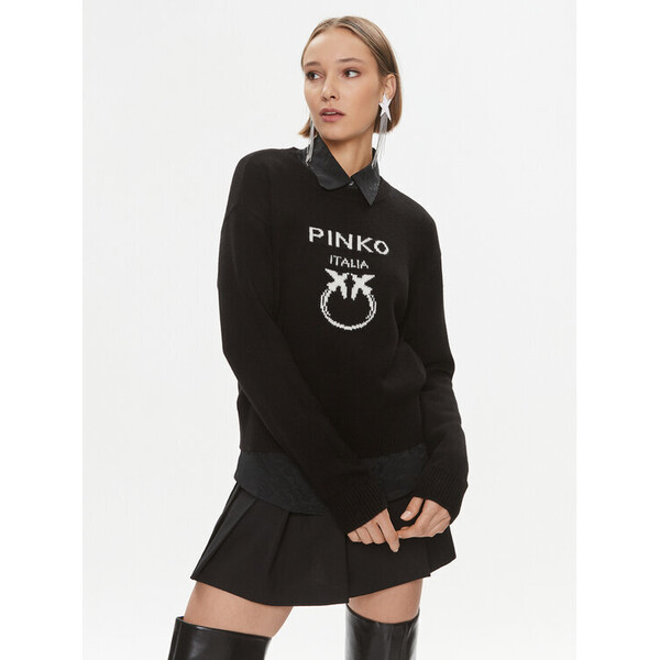 Pinko Sweter Burgos 100414 Y7Z4 Czarny Regular Fit