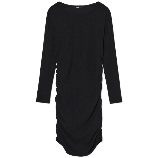 Cropp Czarna sukienka midi z marszczeniami 2706W-99X