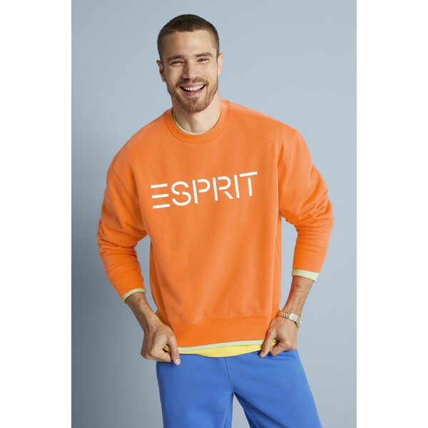 Esprit Bluza unisex z logo z bawełnianego polaru 093EE2J310_870