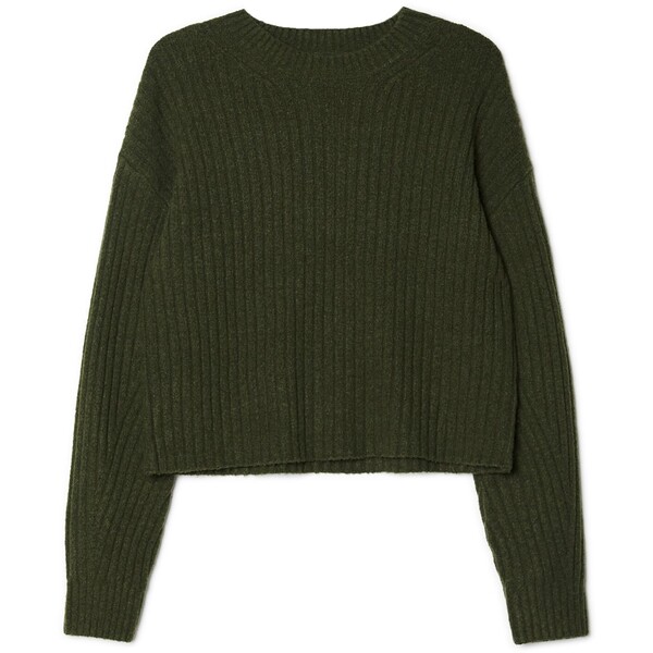 Cropp Ciemnozielony sweter basic 3463W-91X