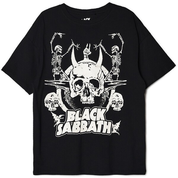 Cropp KCzarny t-shirt z nadrukiem Black Sabbath 2348W-99X