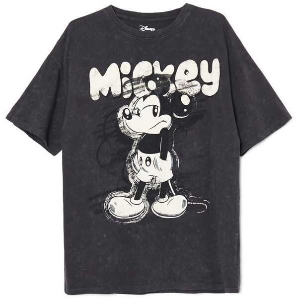 Cropp Ciemnoszary t-shirt Mickey Mouse 2331W-90M
