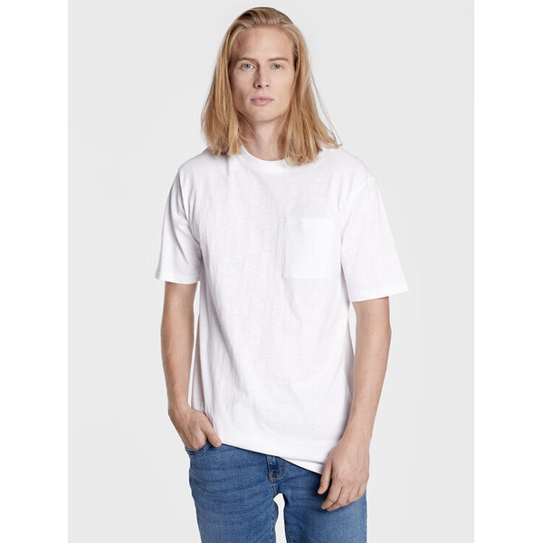 Solid T-Shirt 21107372 Biały Regular Fit